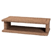 bali & pari Rhinos Handwoven Seagrass Coffee Table with Open Shelf - Rectangular Wicker Center Table for Living Room, Coastal Boho Style Baxton Studio restaurant furniture, hotel furniture, commercial furniture, wholesale living room furniture, wholesale coffee table, classic coffee table
